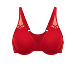 Women's Front Closure Unlined Bra - Underwire Lipstick Red
