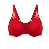 Women's Front Closure Unlined Bra - Underwire Lipstick Red