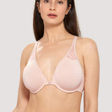 Women's Front Closure Unlined Bra - Underwire Gentle Rose