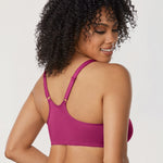 Women's Front Closure Unlined Bra - Underwire Magenta Purple