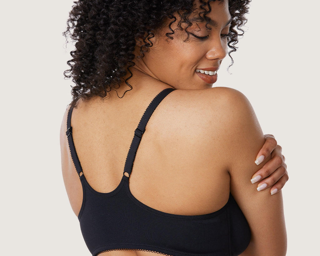 Women's Front Closure Unlined Bra - Underwire Black
