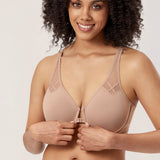 Women's Front Closure Unlined Bra - Underwire Pearl Champagne
