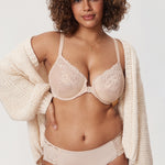 Women's Vintage Lace Front Closure Bra White