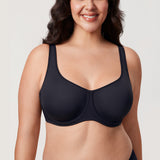 Women's Confishape® Supportive Full Coverage Bra - Underwire & Unlined Black