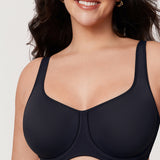 Women's Confishape® Supportive Full Coverage Bra - Underwire & Unlined Black