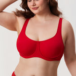 Women's Confishape® Supportive Full Coverage Bra - Underwire & Unlined Lipstick Red