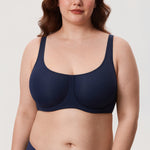 Women's Confishape® Supportive Full Coverage Bra - Underwire & Unlined Deep Ocean Blue