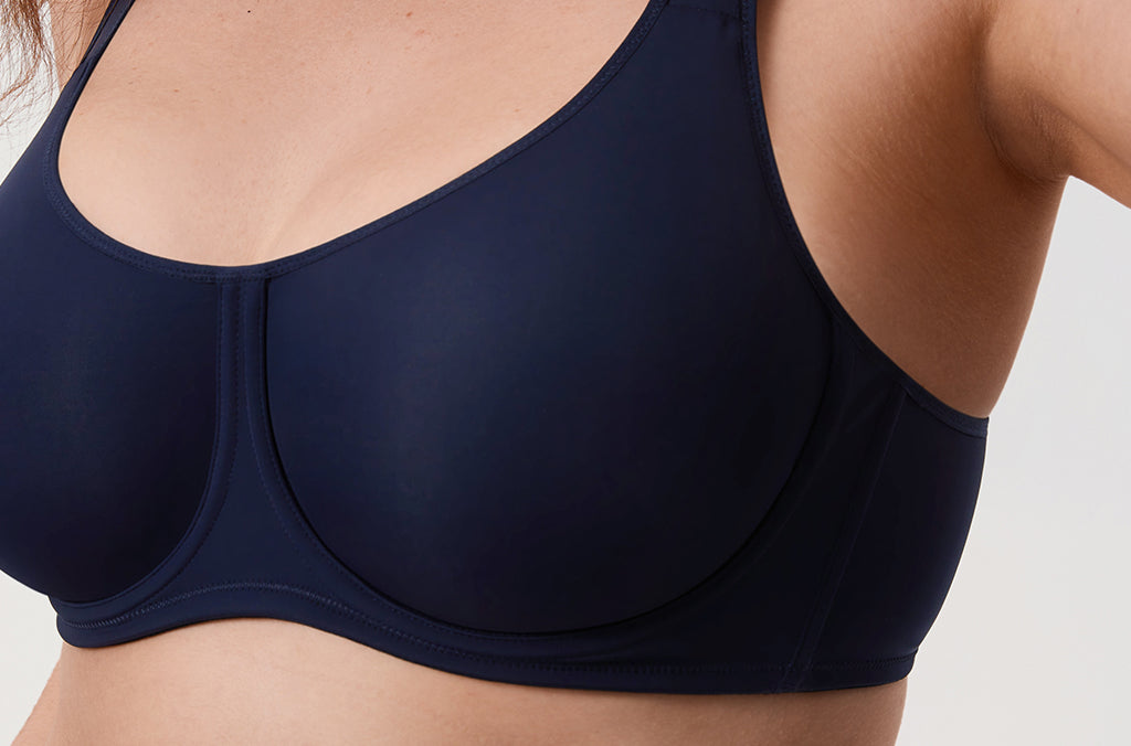 Women's Confishape® Supportive Full Coverage Bra - Underwire & Unlined Deep Ocean Blue