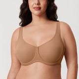 Women's Confishape® Supportive Full Coverage Bra - Underwire & Unlined Gravel Beige