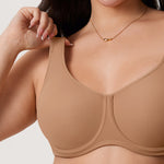 Women's Confishape® Supportive Full Coverage Bra - Underwire & Unlined Gravel Beige