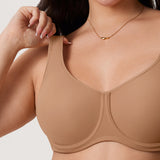 Women's Confishape® Supportive Full Coverage Bra - Underwire & Unlined Gravel Beige