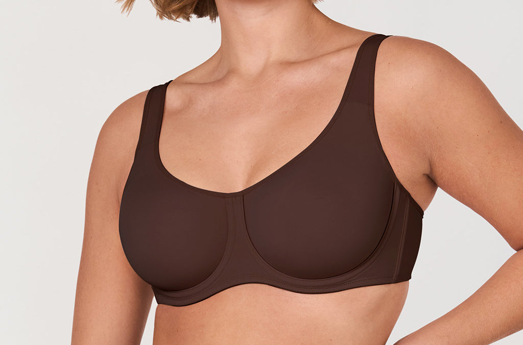 Women's Confishape® Supportive Full Coverage Bra - Underwire & Unlined Hazelnut