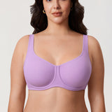 Women's Confishape® Supportive Full Coverage Bra - Underwire & Unlined Glaze Purple