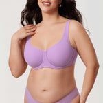 Women's Confishape® Supportive Full Coverage Bra - Underwire & Unlined Glaze Purple