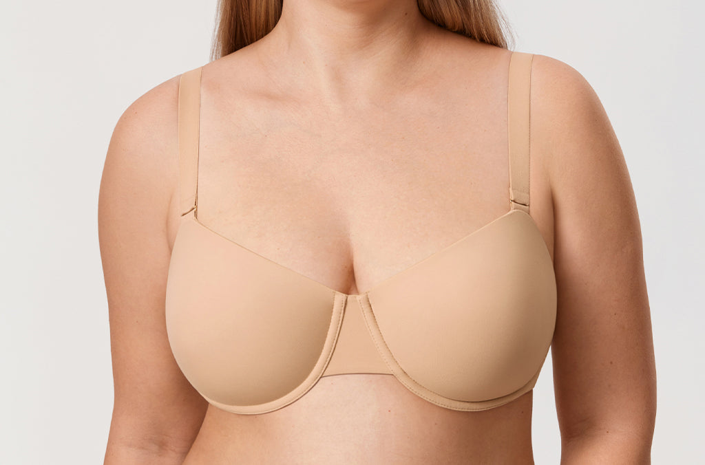 Women's Everyday Underwire Balconette Bra Brown Purple