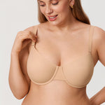 Women's Everyday Underwire Balconette Bra Brown Purple