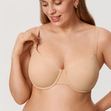 Women's Everyday Underwire Balconette Bra Brown Purple