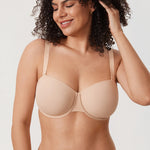 Women's Everyday Underwire Balconette Bra Brown Purple