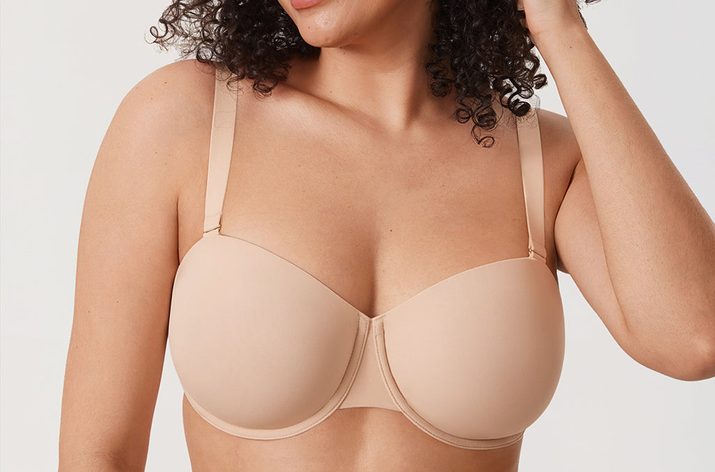 Women's Everyday Underwire Balconette Bra Brown Purple