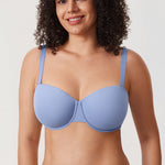 Women's Everyday Underwire Balconette Bra Brown Purple