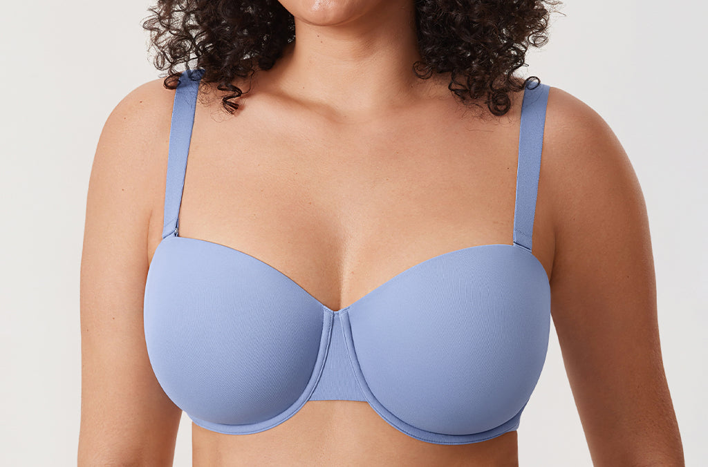 Women's Everyday Underwire Balconette Bra Brown Purple
