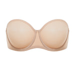 Women's Mesh Unlined Strapless Bra Brown Purple