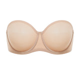 Women's Mesh Unlined Strapless Bra Brown Purple