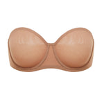 Women's Mesh Unlined Strapless Bra Brown Purple