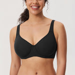 Women's Everyday Full Coverage Underwire Bra - Inbarely® Plus Black