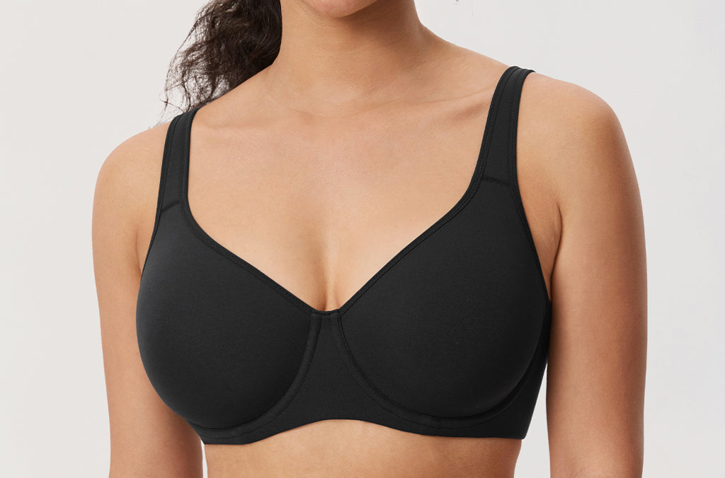 Women's Everyday Full Coverage Underwire Bra - Inbarely® Plus Black