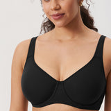 Women's Everyday Full Coverage Underwire Bra - Inbarely® Plus Black