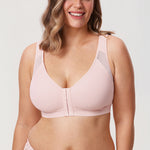 Women's Soft X-shaped Back Posture Bra Gentle Rose