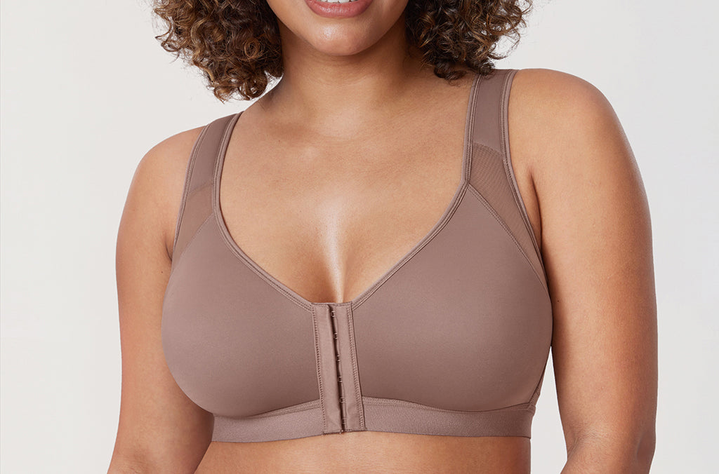 Women's X-shaped Back Posture Bra Brown Purple